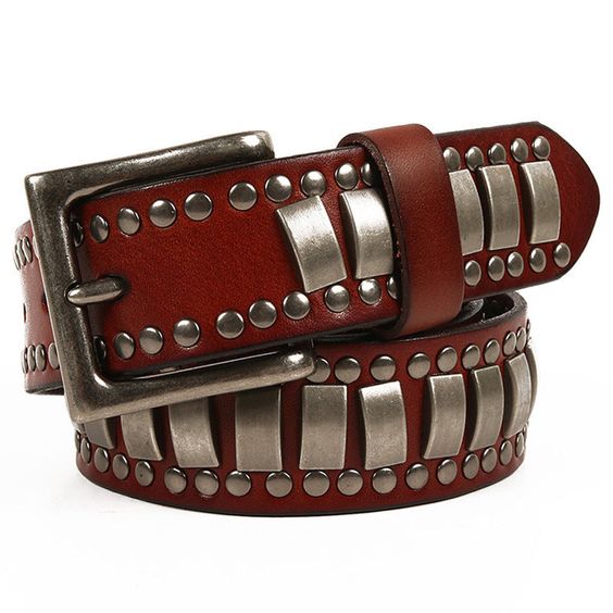 Rustic Rivet Warrior Belt with Antique Metal Accents – Bold, Timeless Style